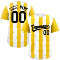 White Gold Blade Pattern Raglan Baseball Jersey 1
