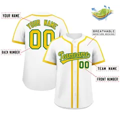 White Gold Classic Authentic Baseball Jersey 2