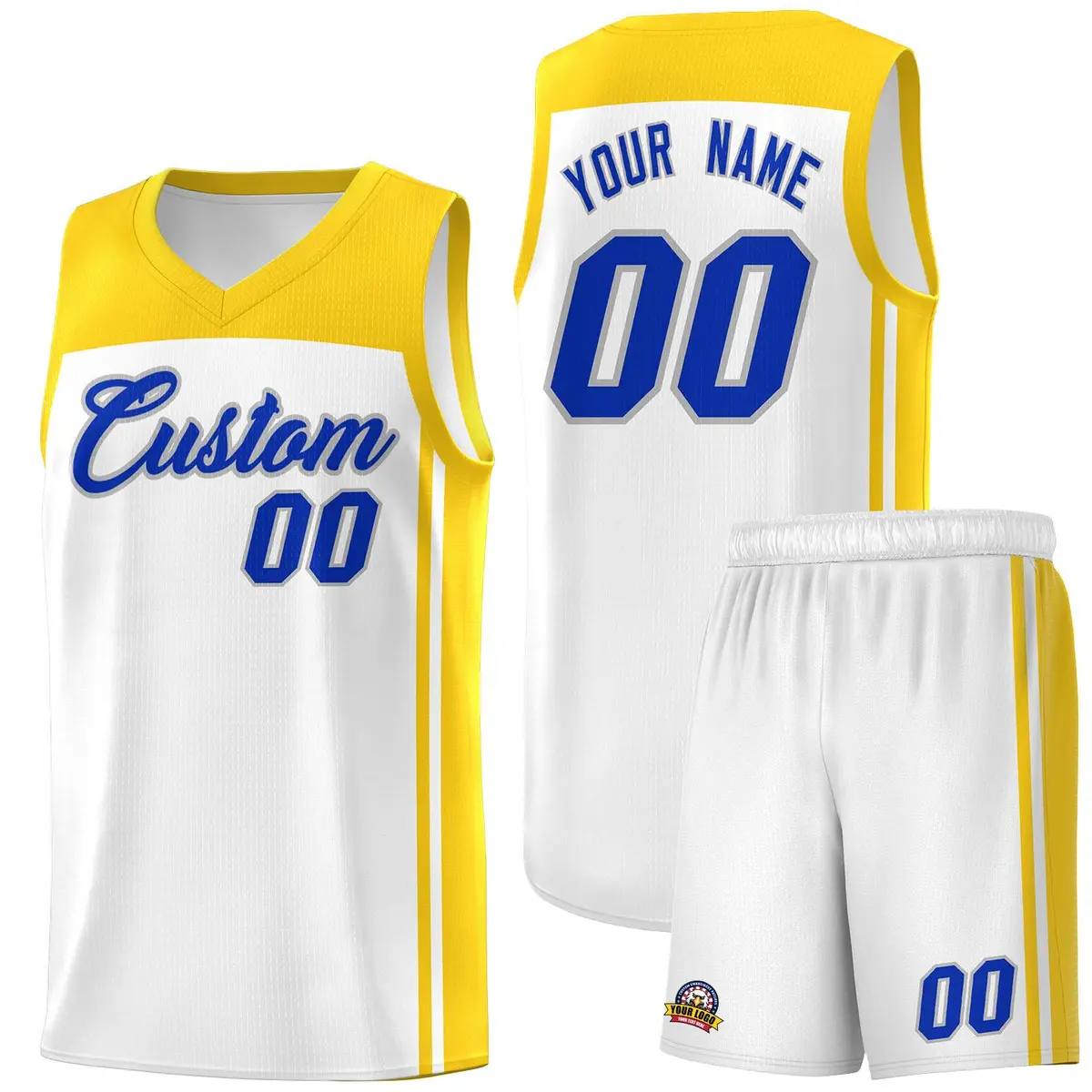 White Gold Classic Sets Basketball Jersey