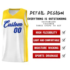 White Gold Classic Sets Basketball Jersey 2