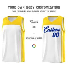 White Gold Classic Sets Basketball Jersey 3