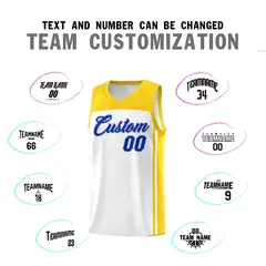 White Gold Classic Sets Basketball Jersey 4