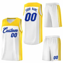 White Gold Classic Sets Basketball Jersey 6