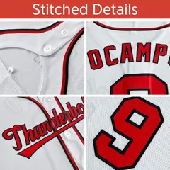 White Gold Gradient Ribbed Authentic Baseball Jersey 6