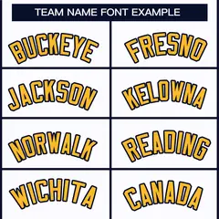 White Gold-Navy Classic Style Hockey Jersey 3