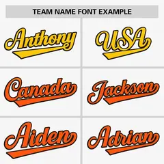 White Gold-Orange Gradient Side Baseball Jersey 3