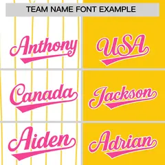 White Gold Pink Pinstripe Raglan Baseball Jersey 3