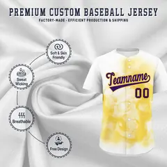 White Gold Purple Skeleton Graffiti Baseball Jersey 4