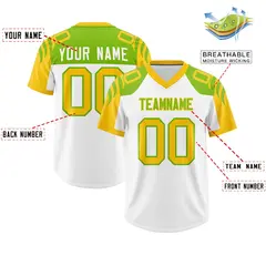 White Gold Raglan Sleeves Authentic Football Jersey 2
