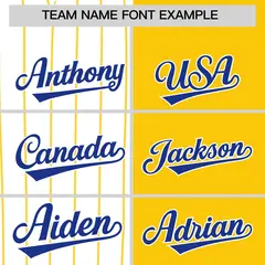 White Gold Royal Pinstripe Raglan Baseball Jersey 3