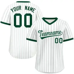 White Gold Striped Pullover Baseball Jersey