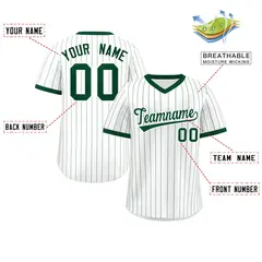 White Gold Striped Pullover Baseball Jersey 2