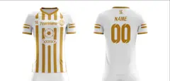 White Gold Training Sport Soccer Jersey 3