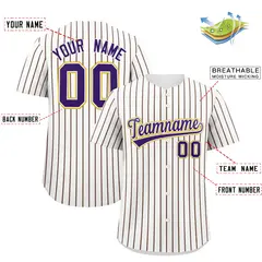 White Gold Tricolor Stripe Fashion Baseball Jersey 2