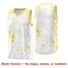 White Gold Vice Burst Graffiti Moisture-Wicking Basketball Jersey 6