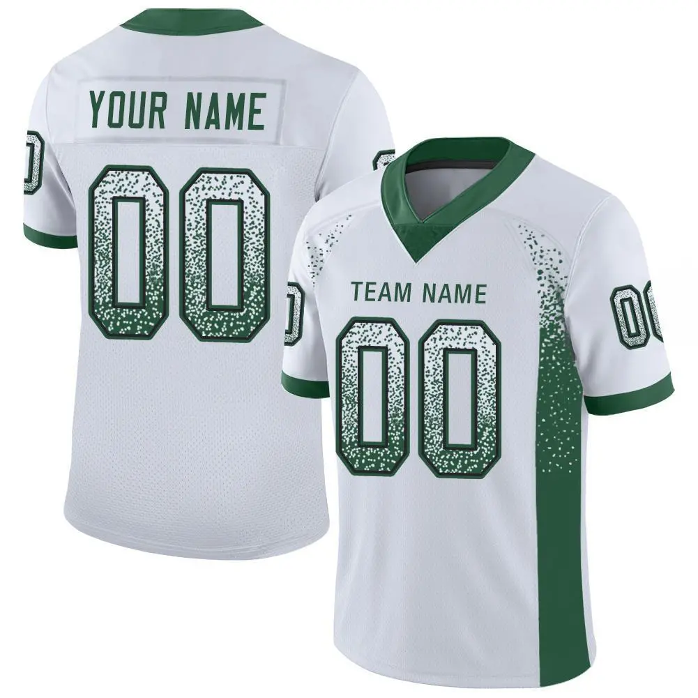 White Gotham Green-Black Drift Fashion Mesh Football Jersey