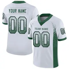 White Gotham Green-Black Drift Fashion Mesh Football Jersey 1