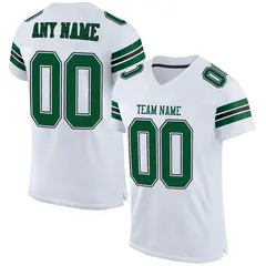 White Gotham Green-Black Mesh Football Jersey 1