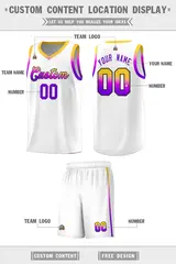 White Gradient Font Basketball Jersey 2