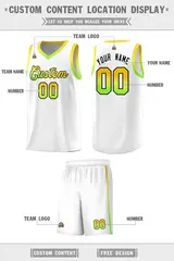 White Gradient Font Basketball Jersey 2