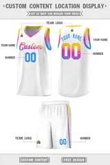 White Gradient Font Basketball Jersey 2