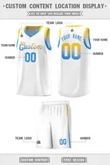 White Gradient Font Basketball Jersey 2