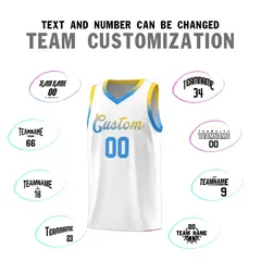 White Gradient Font Basketball Jersey 3