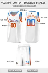 White Gradient Font Basketball Jersey 2