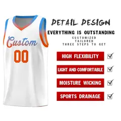 White Gradient Font Basketball Jersey 4