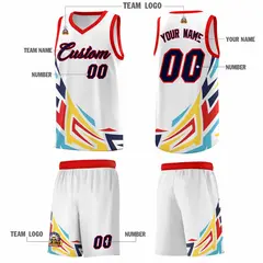 White Gradient Graffiti Pattern Sports Basketball Jersey 5