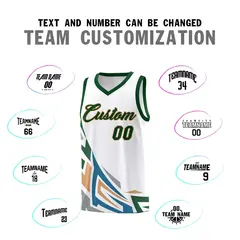 White Gradient Graffiti Pattern Sports Basketball Jersey 4