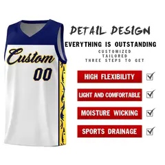 White Graffiti Side Pattern Basketball Jersey 2