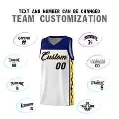 White Graffiti Side Pattern Basketball Jersey 4