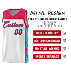 White Graffiti Side Pattern Basketball Jersey 2