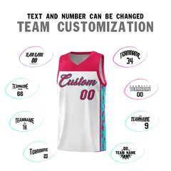 White Graffiti Side Pattern Basketball Jersey 4