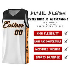 White Graffiti Side Pattern Basketball Jersey 2