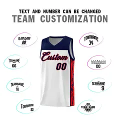 White Graffiti Side Pattern Basketball Jersey 4