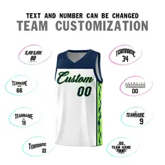 White Graffiti Side Pattern Basketball Jersey 4