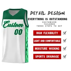White Graffiti Side Pattern Basketball Jersey 2