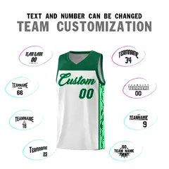 White Graffiti Side Pattern Basketball Jersey 4