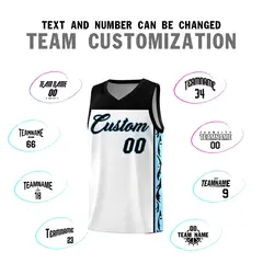 White Graffiti Side Pattern Basketball Jersey 4