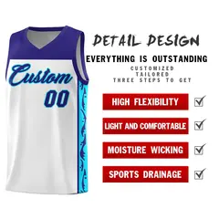 White Graffiti Side Pattern Basketball Jersey 2