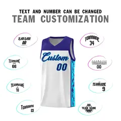 White Graffiti Side Pattern Basketball Jersey 4