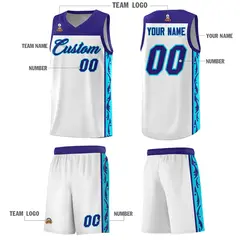 White Graffiti Side Pattern Basketball Jersey 5