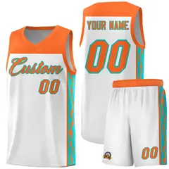 White Graffiti Side Pattern Basketball Jersey 1