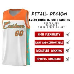 White Graffiti Side Pattern Basketball Jersey 2