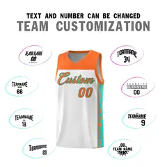 White Graffiti Side Pattern Basketball Jersey 4