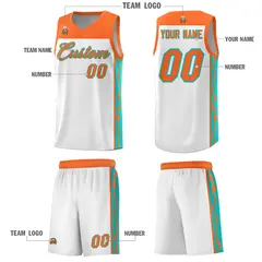 White Graffiti Side Pattern Basketball Jersey 5