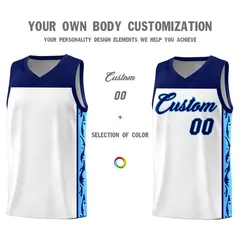 White Graffiti Side Pattern Basketball Jersey 3