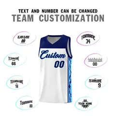 White Graffiti Side Pattern Basketball Jersey 4